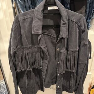 TALULAH Black Jean Jacket Casual Street Style